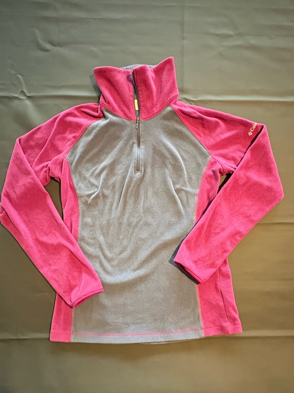 Columbia Pink and Deep Purple Women's Half-Zip Fleece Pullover